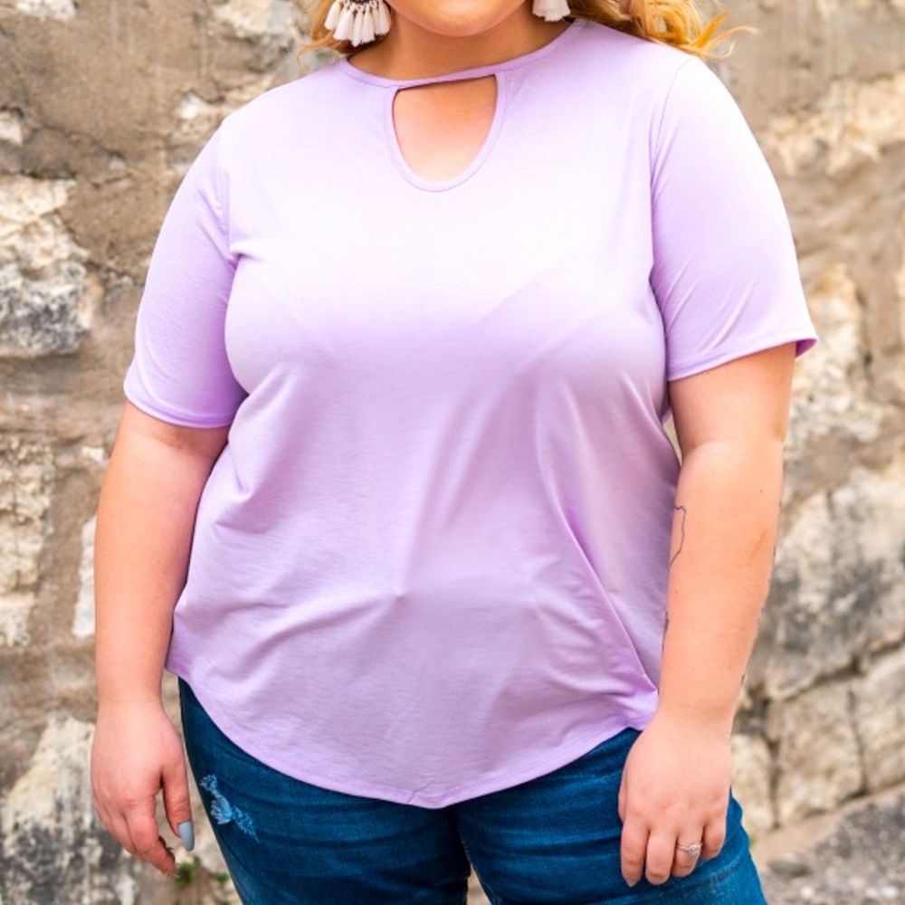 Lavender Keyhole Top